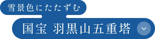 雪景色にたたずむ 「国宝 羽黒山五重塔」