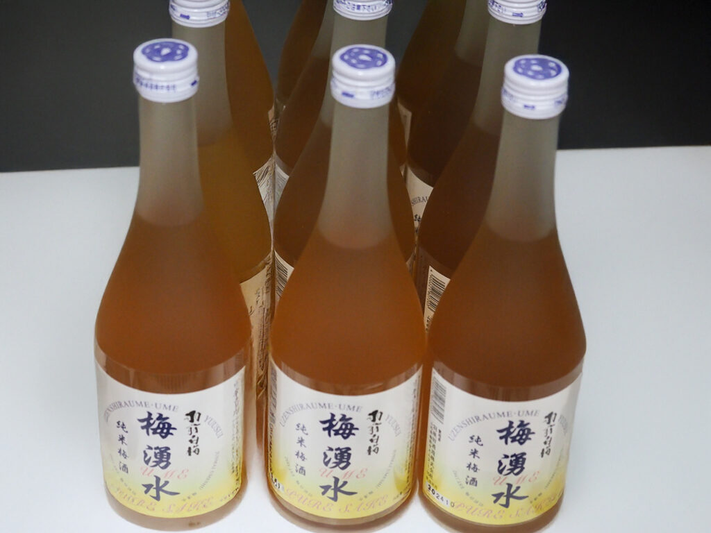 羽根田酒造　羽前白梅純米梅酒梅湧水　梅湧水　庄内物産館にて撮影